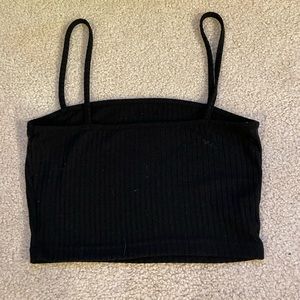 SHEIN Ribbed tank top | Size:Small | Black |